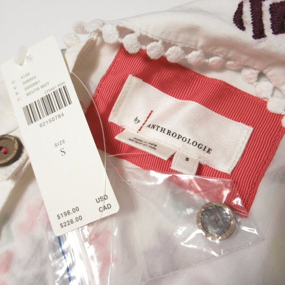 Anthropologie Dolly Embroidered Mini Dress - White - Small - Picture 8 of 12
